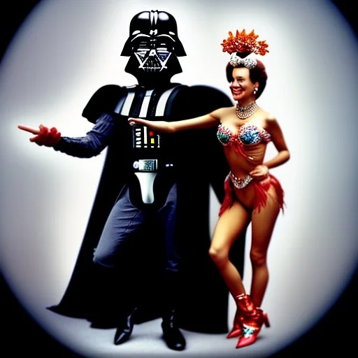 Carmen Miranda dancing with Darth Vader