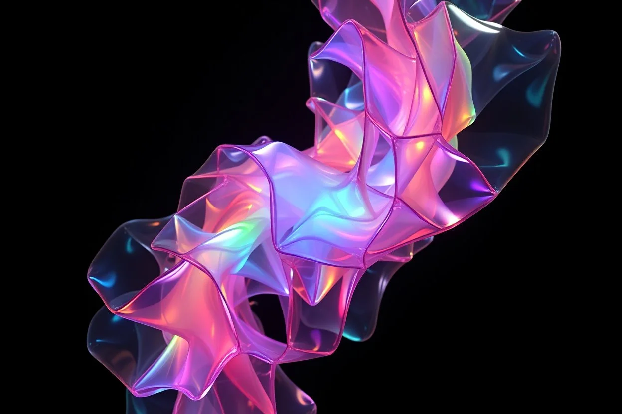 give a blender 5.2 lst code to create A hypnotic loop of colored translucent 3D structures evolving and morphing, fluid geometry shifting between organic and geometric forms, iridescent glass material with internal glow,instances must have random translucent matrial smooth camera orbit, dark gradient background, seamless motion, cinematic lighting, generative art style, 4k.do with geo nodes zoom out to show whole image