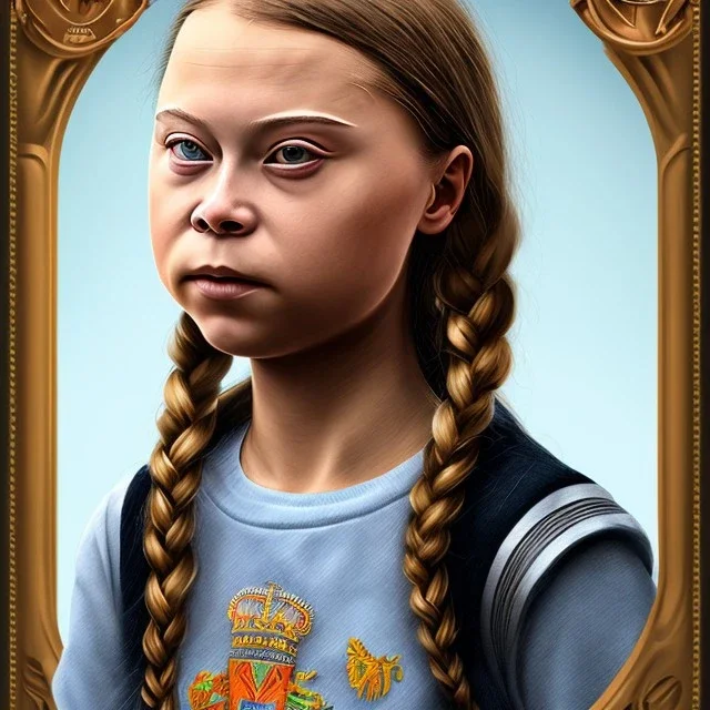 portrait of Greta Thunberg