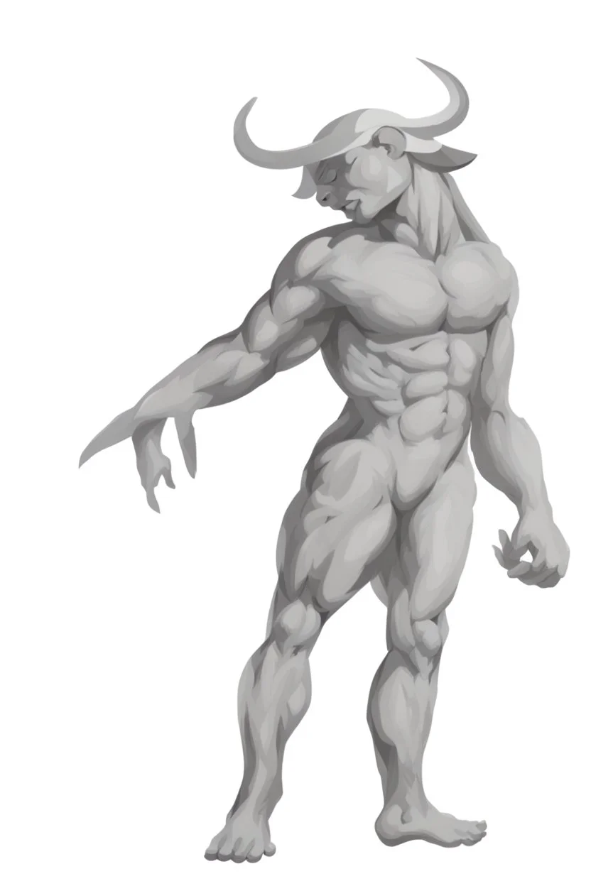 Centaur, a muscular man with a bull's head