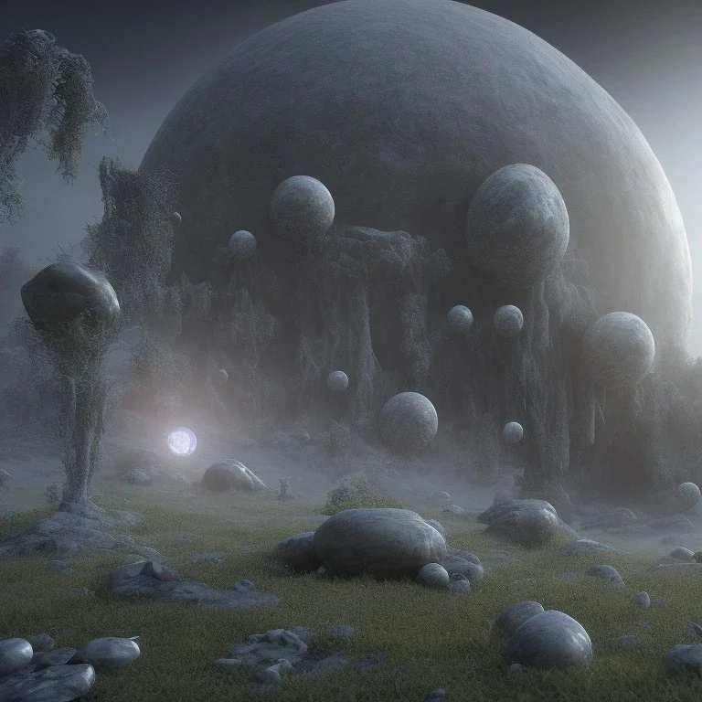 grey alien home planet, volumetric lighting, particals, intricate detail, realistic, close up