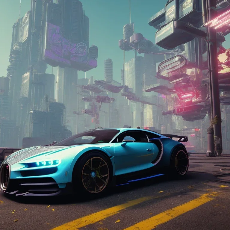 cyberpunk 2077 version of a bugatti chiron