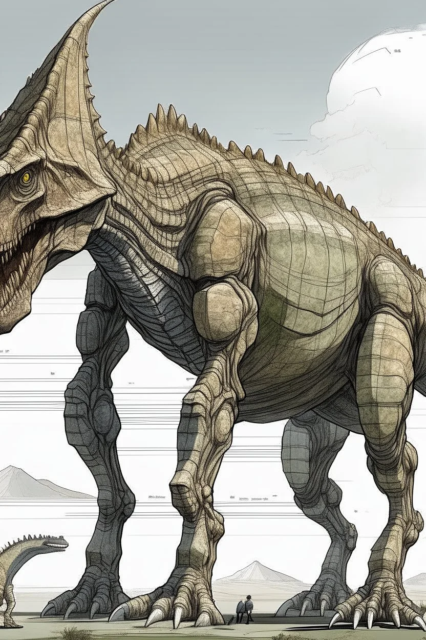 impossible anatomy giant saurus monster