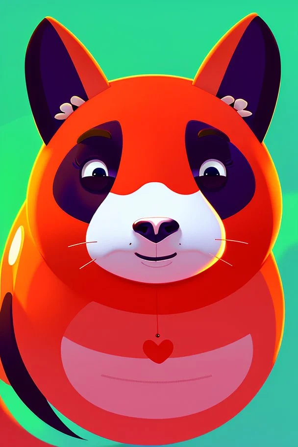 Close-up Portrait of a cool animation animal character, cute, witty, striking and one of a kind, 2d