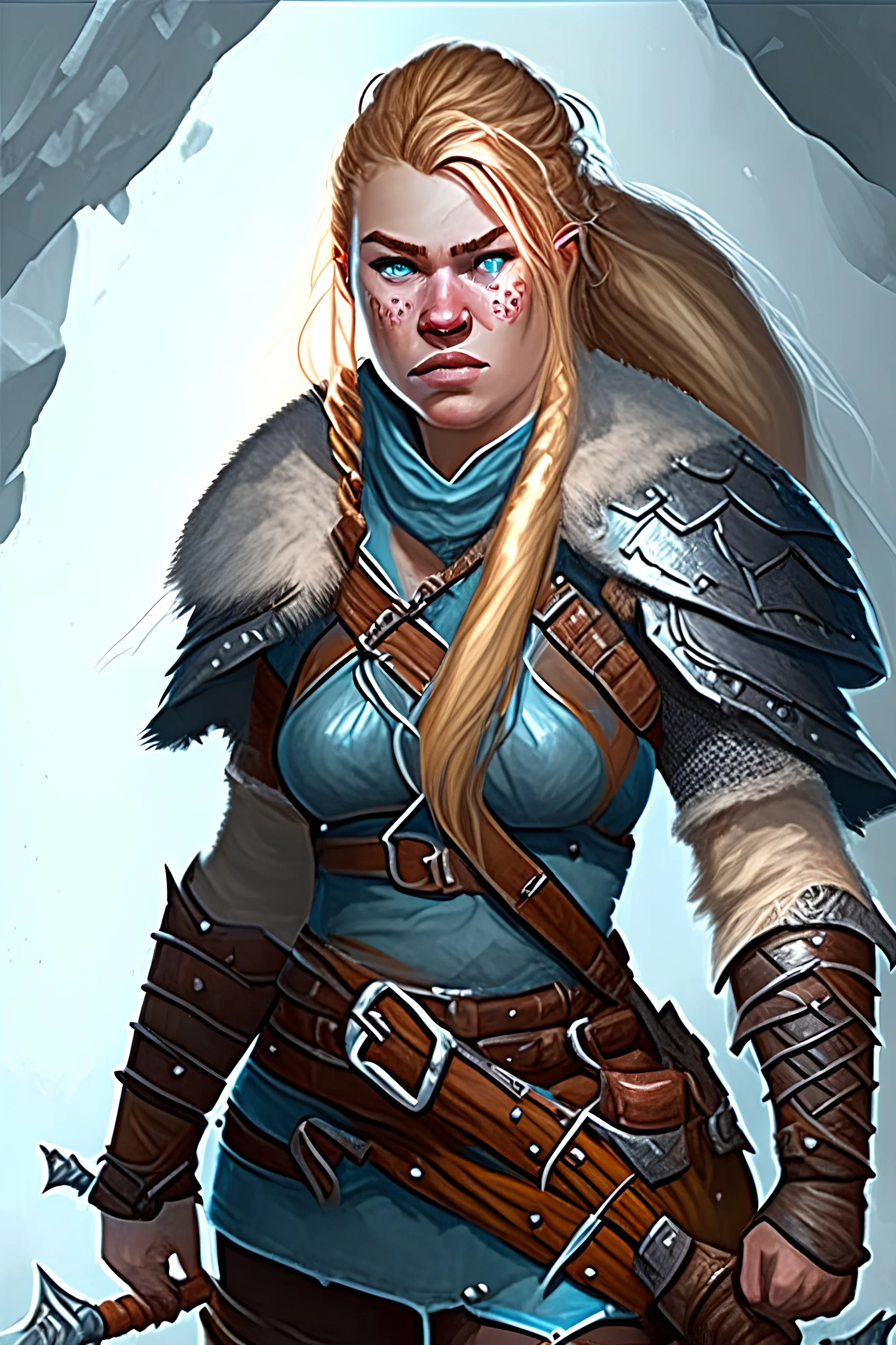 female nordic barbarian dnd character