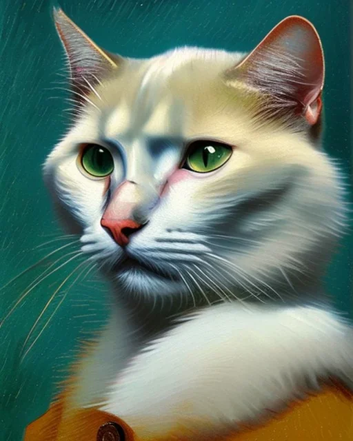 Portrait of a cat by Van Gogh