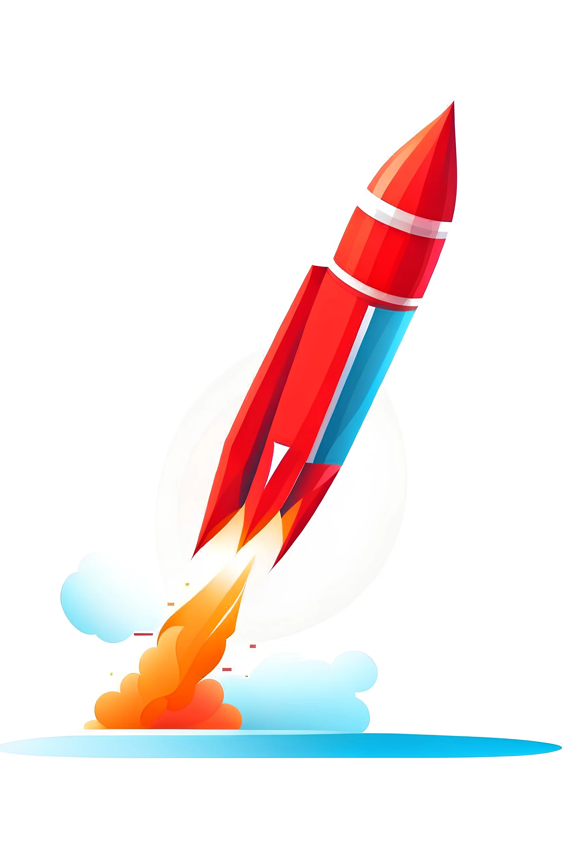 superspeed rocket illustration towards the right