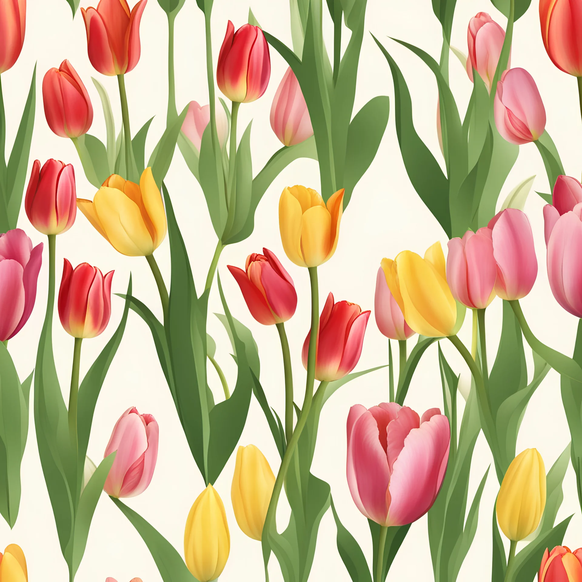 tulips for a greeting card