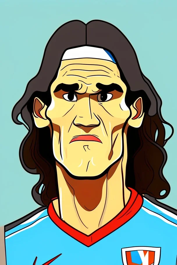 Edinson Cavani Footballer ,cartoon 2d