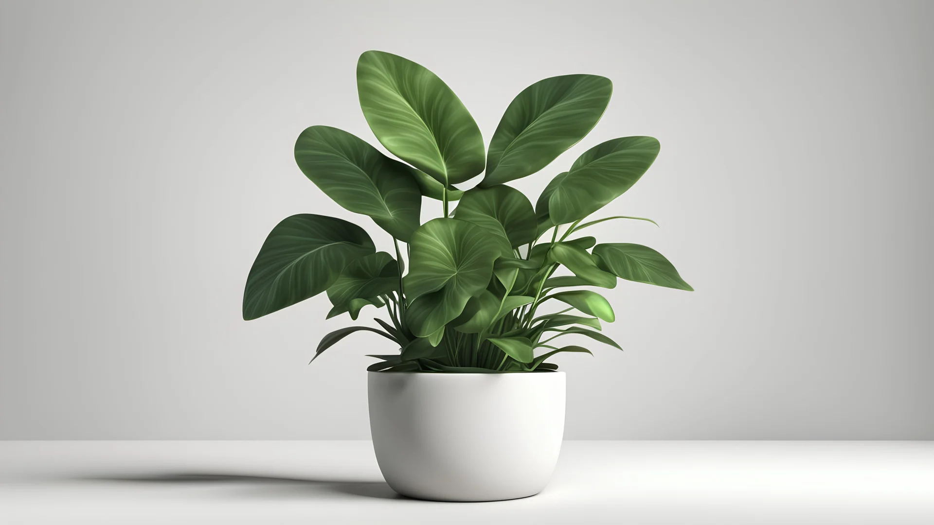 3d illustration of houseplant potted isolated on white background