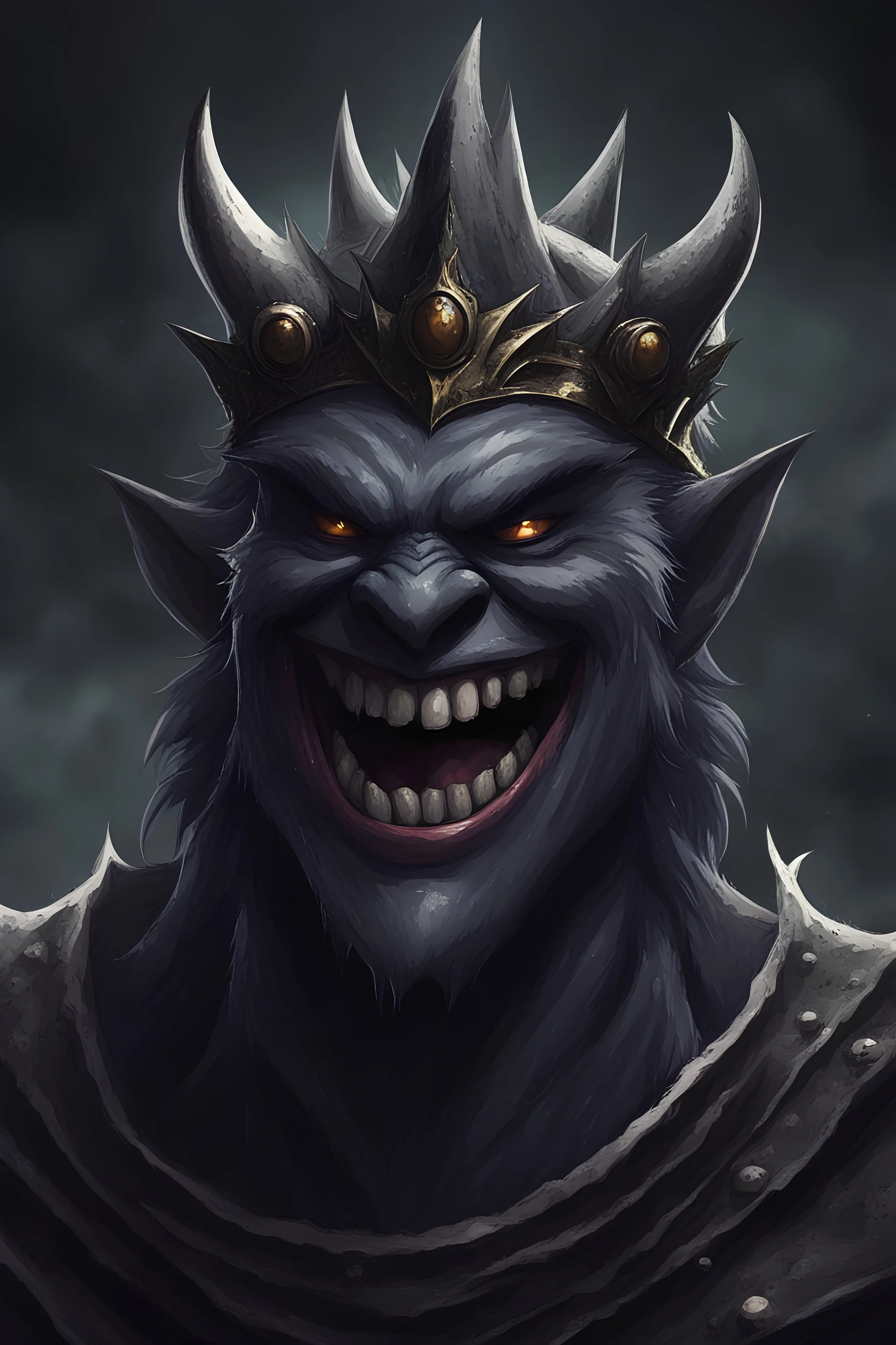 Dark Monster king smiling