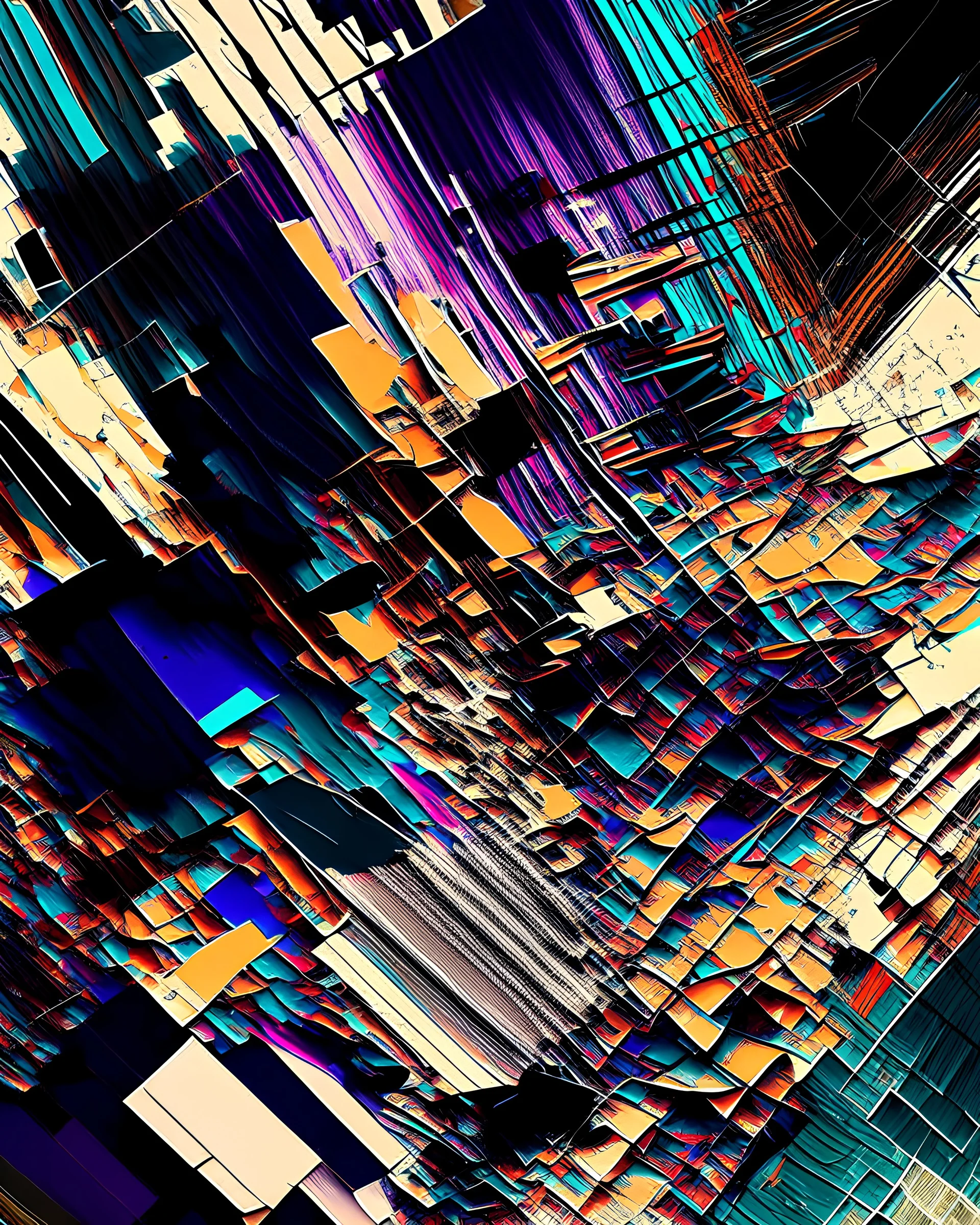 chaotic glitch abstract art texture