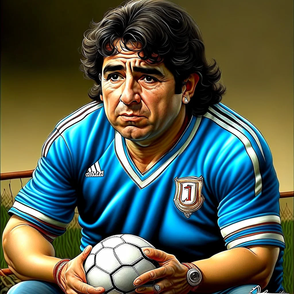 Create a highly realistic 3D scene. An detailed Realistic of Play Football Diego Maradona transforming her into a woman with the same specifications as the attached image. The method of transforming the painting in full detail. A comedic and funny touch. Ultra wide angle. Extremely realistic fine details. Highly realistic detailed display. Great full presentation and amazing drawing style. Transfer the full detailed drawing of the image at a wide and precise angle. Inspiri