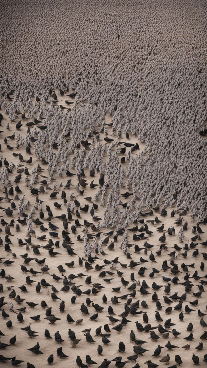 Many birds above the Kaaba