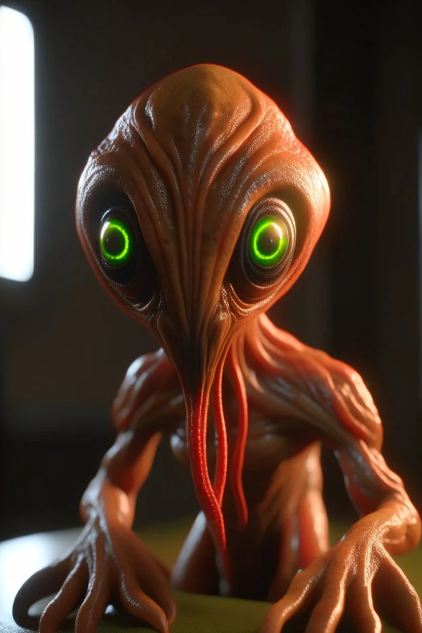 Cinnamon alien ,3d 4k octane render, smooth, sharp focus, highly detailed, unreal engine 5,