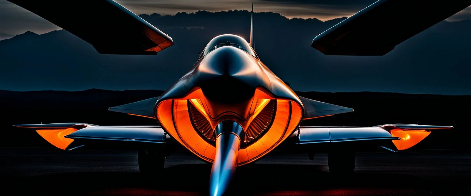 A national geographic award winning photograph of a military fighter jet station wagon elephant hybrid bilaterally symetrical designed by skunkworks, only one vehicle per image painted metallic orange traveling at a high rate of speed, jet intake off of front center of vehicle and jet exhaust out the rear with bright blue flame soviet retrofuturism, taken from drivers side front at a angle from up and to the rear