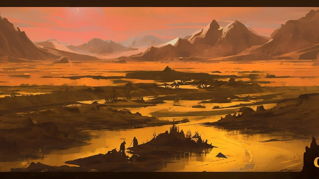 golden bloody landscape