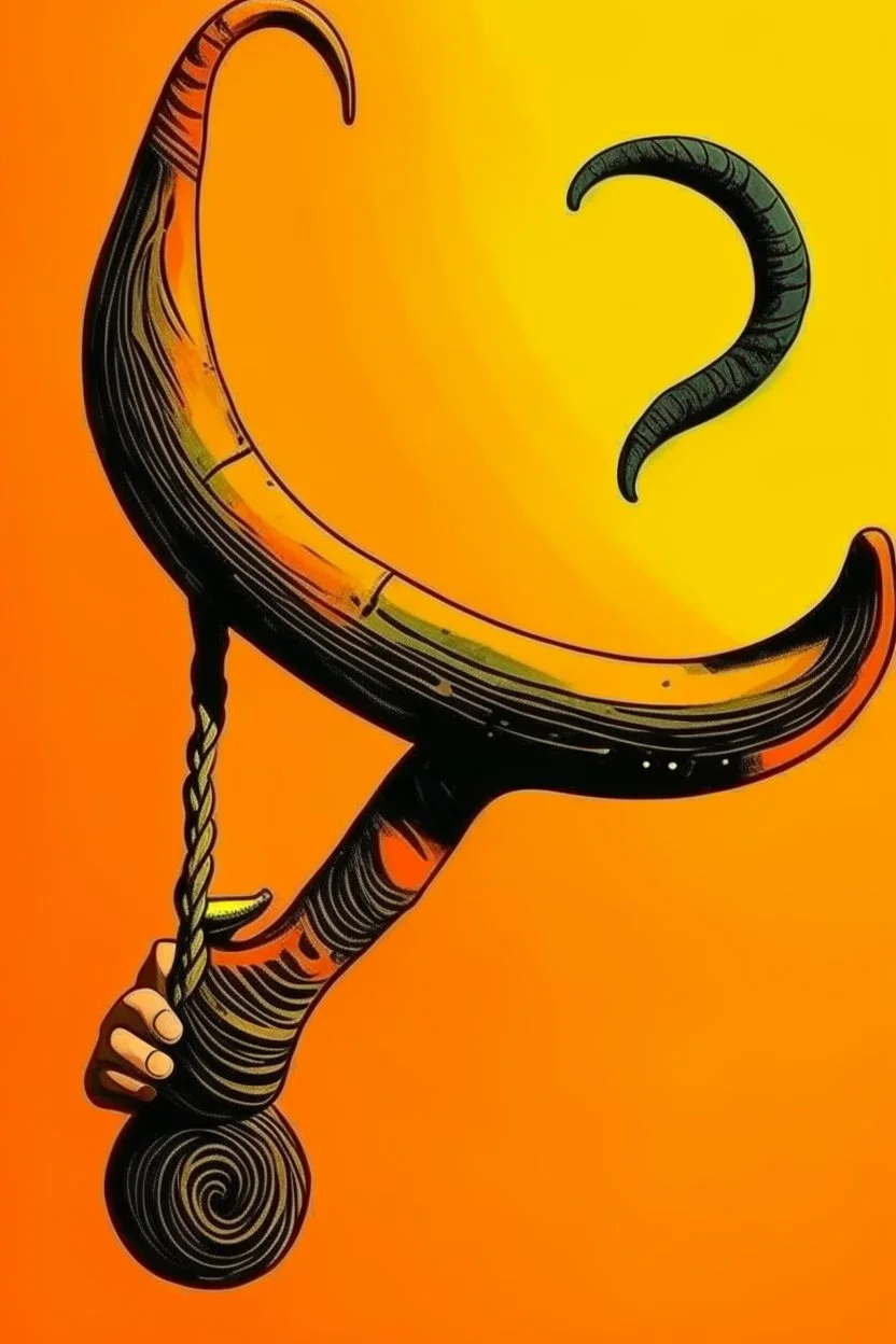 Vintage pop art style of a horn