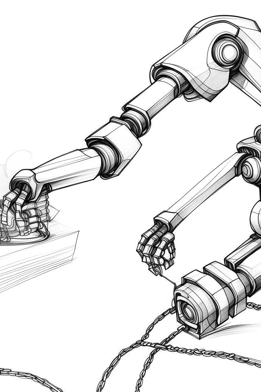 Draw the flexible link robotic arms as the research object. More industrialization. The background has the characteristics of a journal cover.Leave appropriate white space in one corner of the picture.