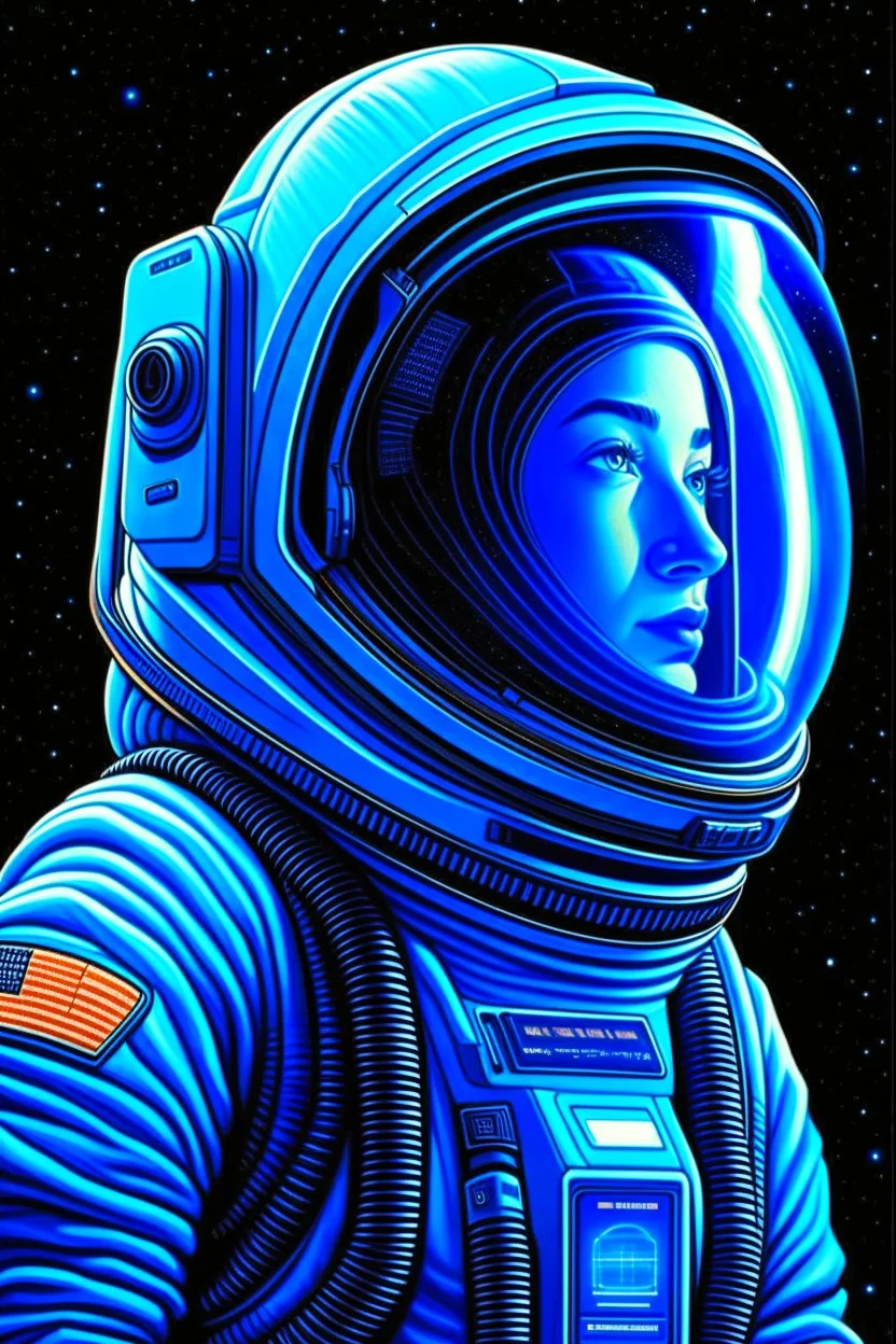 a close up of a smarthone in a space suit, jen bartel, portrait of smarthone, detailed smarthone, inspired by Tim Hildebrandt, futuristic smarthone, glowing spacesuit, sci-fi digital art illustration, stefan koidl inspired, in spacesuit, looking out into space, smarthone