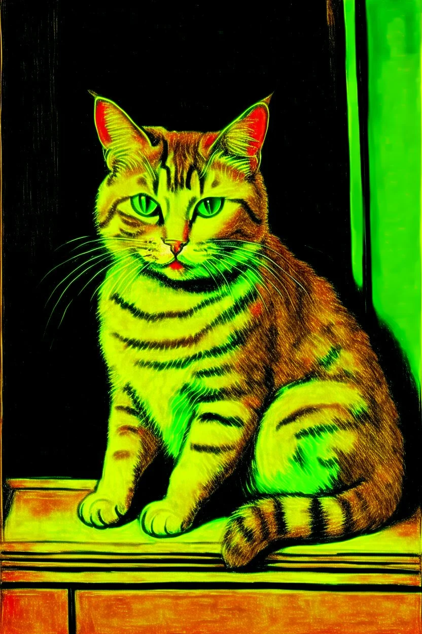 Portrait of a cat by Van Gogh