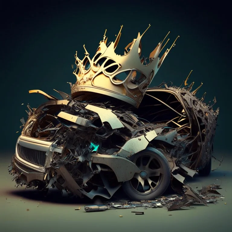 broken parts of a car crown