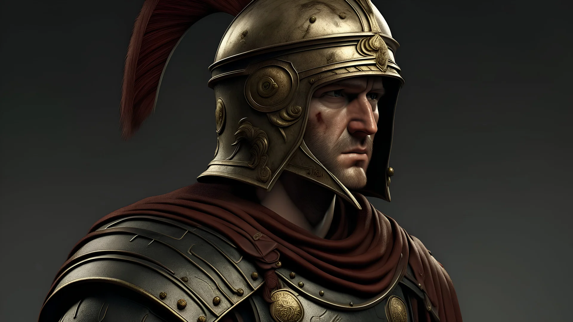 Crie imagens apanhando de um soldado romano