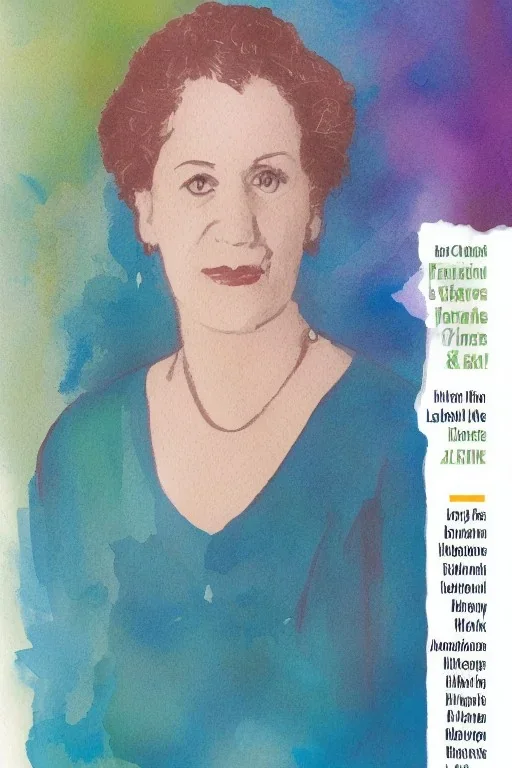 Portrait lady, full body shot, full-color medium shot style of textbook cover