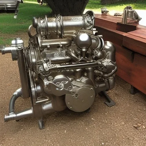 Old single cylinder engine, golden, big size, single