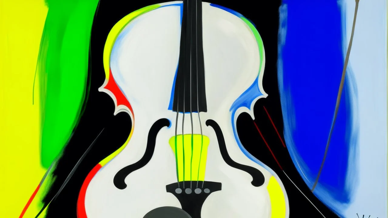 A white ice violin painted by Alexej von Jawlensky