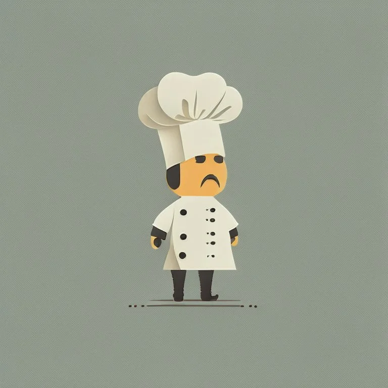 minimalistic character. chef