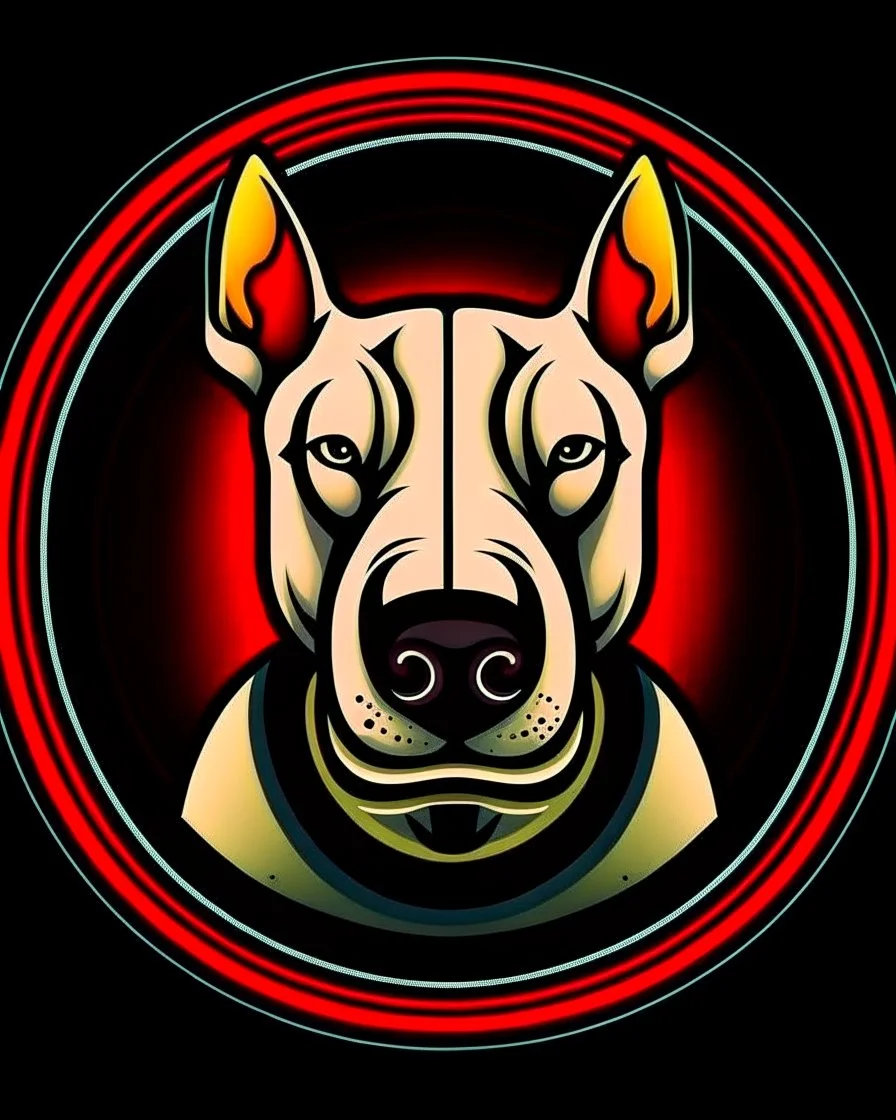 bull terrier sports logo, edgy agressive