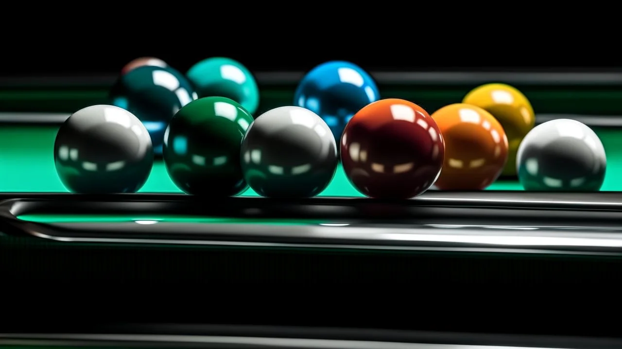 balls on a pool table