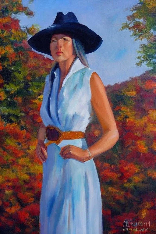 Full body portrait, painting, medium shot lady SouthernGothic