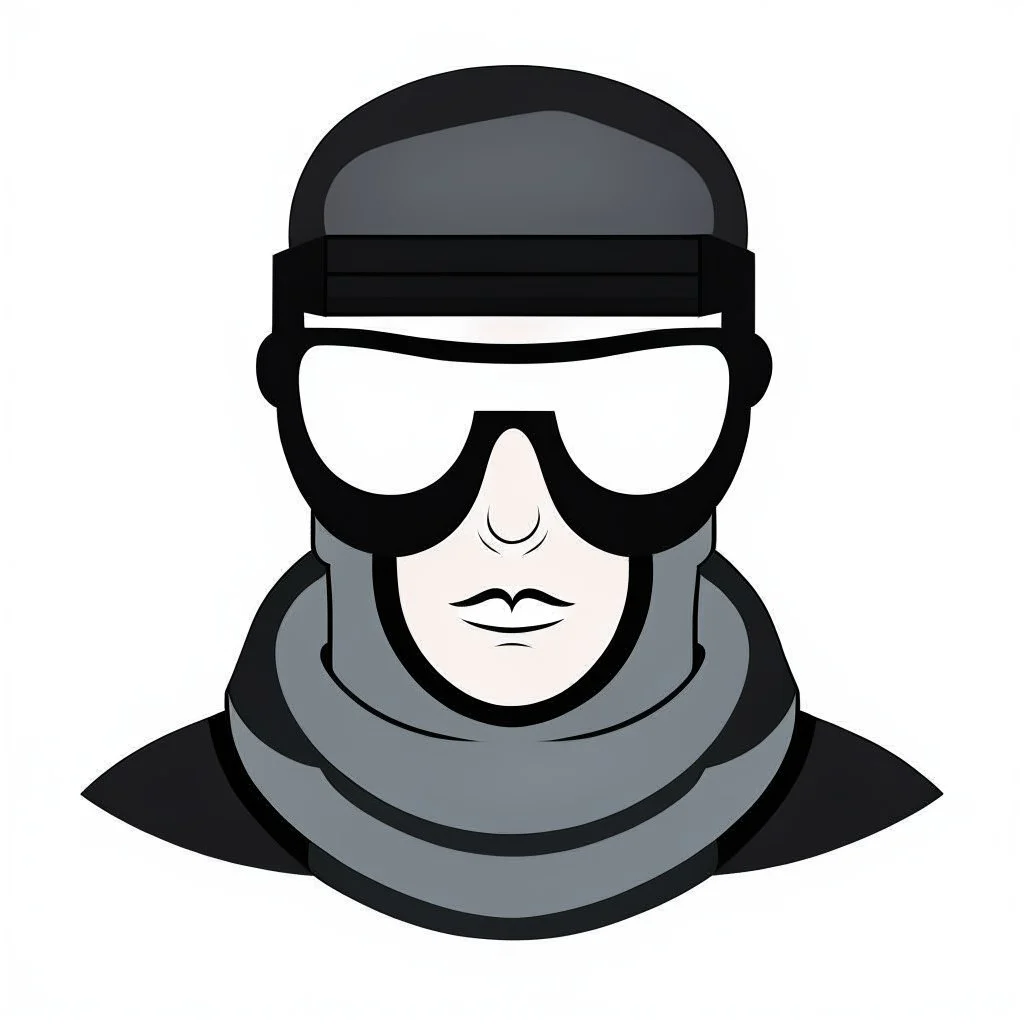 Avatar of a man wearing a black half ski mask and aviator glasses