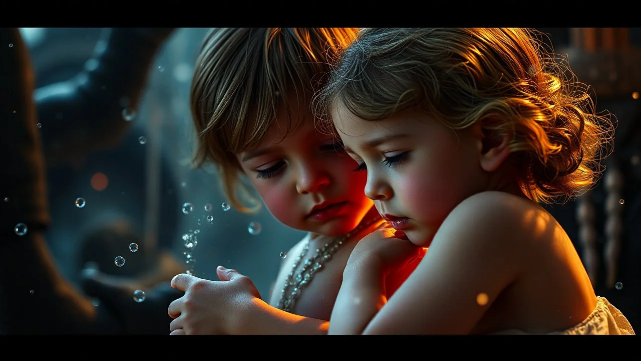 Beautiful "Brave New World", (Aldous Huxley), children, devotion, exquisite composition, beauty, magic, fantasy, close foreground detail, beautiful intricate insanely detailed octane render, 16k artistic photography, photorealistic concept art, soft natural volumetric cinematic perfect light, chiaroscuro, award-winning photograph, masterpiece