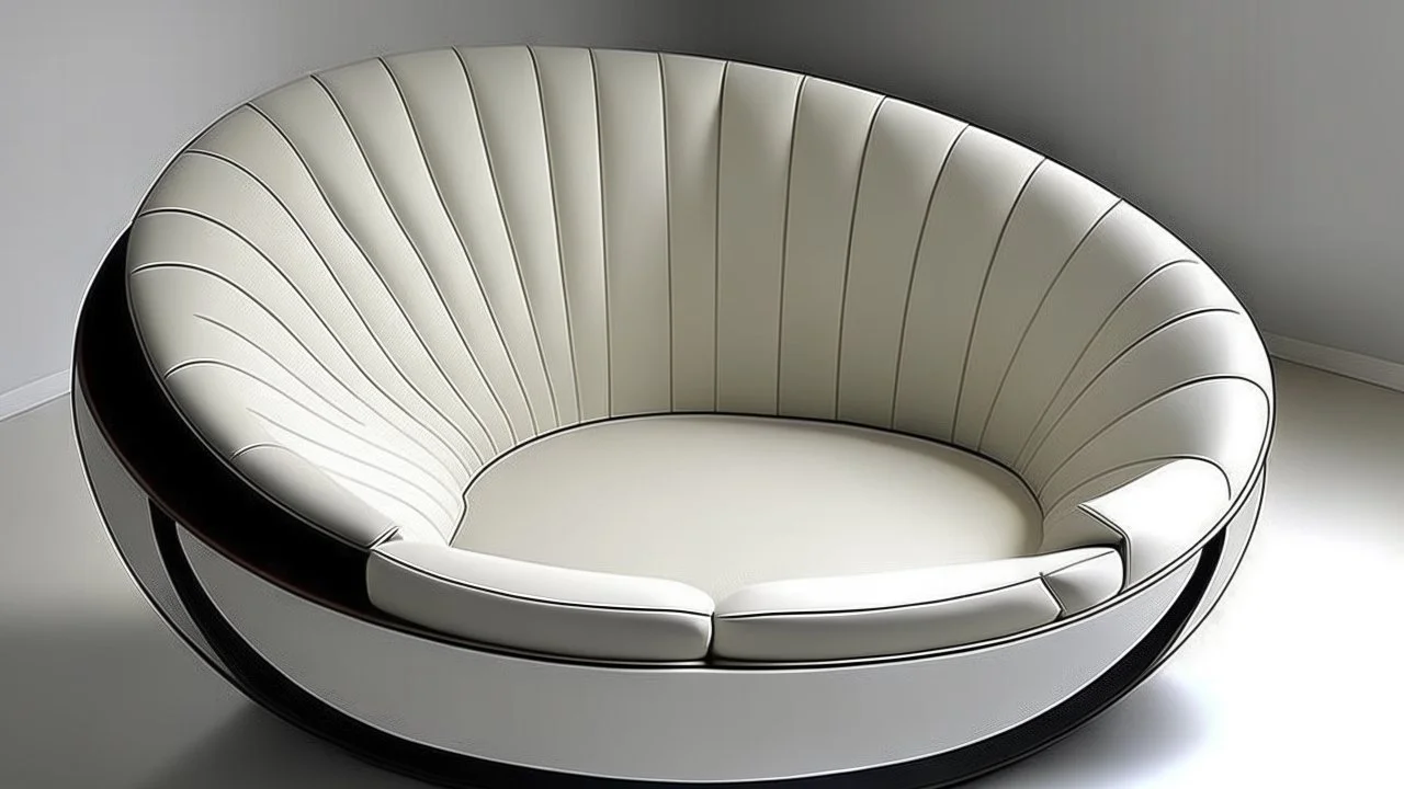 Fan shaped sofa design modern