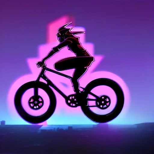 photo of a ninja riding a bike; in an alternate universe in tokyo; cyberpunk; realistic; rain; neon signs