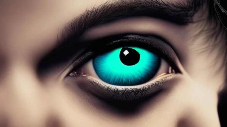 with a dark theme that evokes the words "But now he has eyes of a different color"