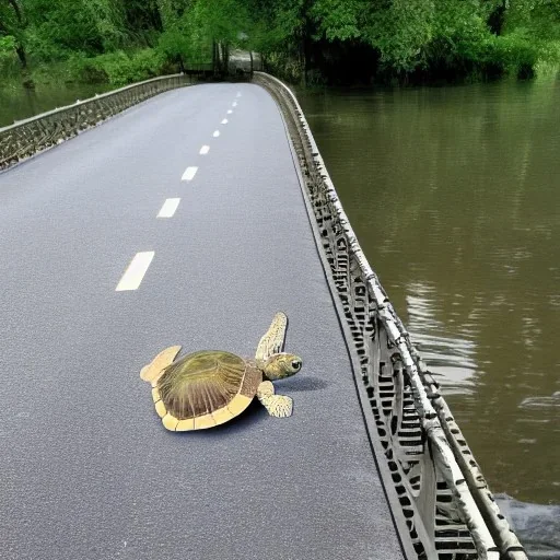 turtle crossing bridge