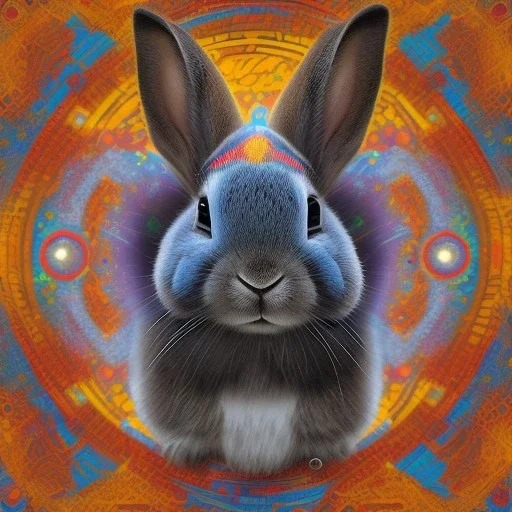 girl rabbit with blue third aye, aboriginal, dot painting, indiginous, dot, mud, dream-time, abstract, dots, natural pigment, extremely sharp detail, finely tuned detail, ultra high definition, 8 k, unreal engine 5, ultra sharp focus, art germ and Paul Lewin and Kehinde Wiley