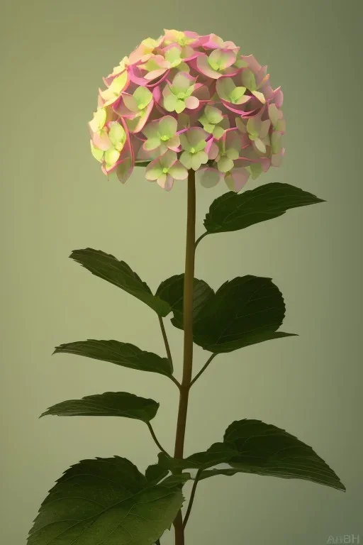 an isolated translucent hydrangea plant, 3d render, art nouveau style, ultra realistic, masked transparent flat background, backlight, popular on sketchfab, pixelsquid, 8k, volumetric lighting, super focused, no blur, trending on artstation, octane render, ultra detailed, hyperrealistic, by artgerm and alphonse mucha