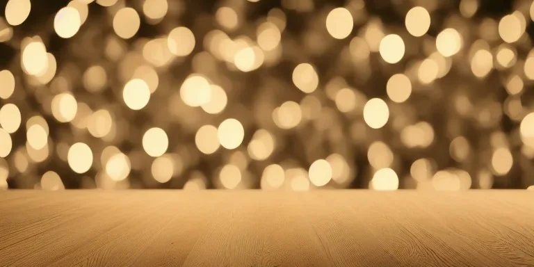 Festive abstract bokeh background - golden bokeh lights, beige - New Year, Anniversary, Wedding, banner