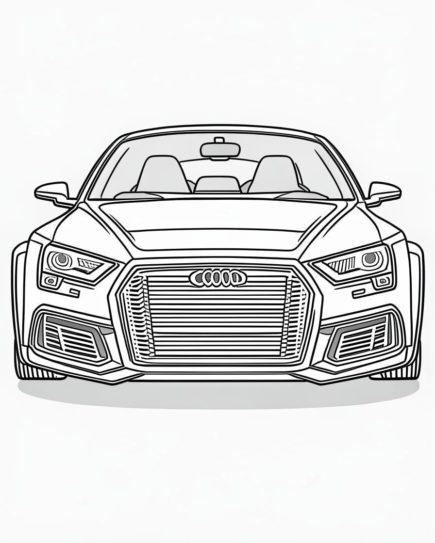 Audi rs3 front art outline