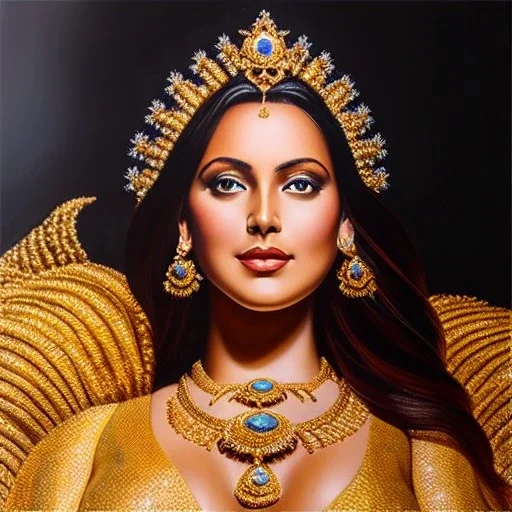 Ultra detailed fullbody Portrait in oil on canvas of beautiful busty female Milo de Escorpio Saint Seya with gold armor, extremely detailed digital painting, extremely detailed face,crystal clear Big Glowing eyes, mystical colors ,perfectly centered image, perfect composition, rim light, beautiful lighting, 8k, stunning scene, raytracing, anatomically correct, in the style of robert e howard and Ken Kelley and Ohrai Noriyoshi and Simon Bisley and tomzj1