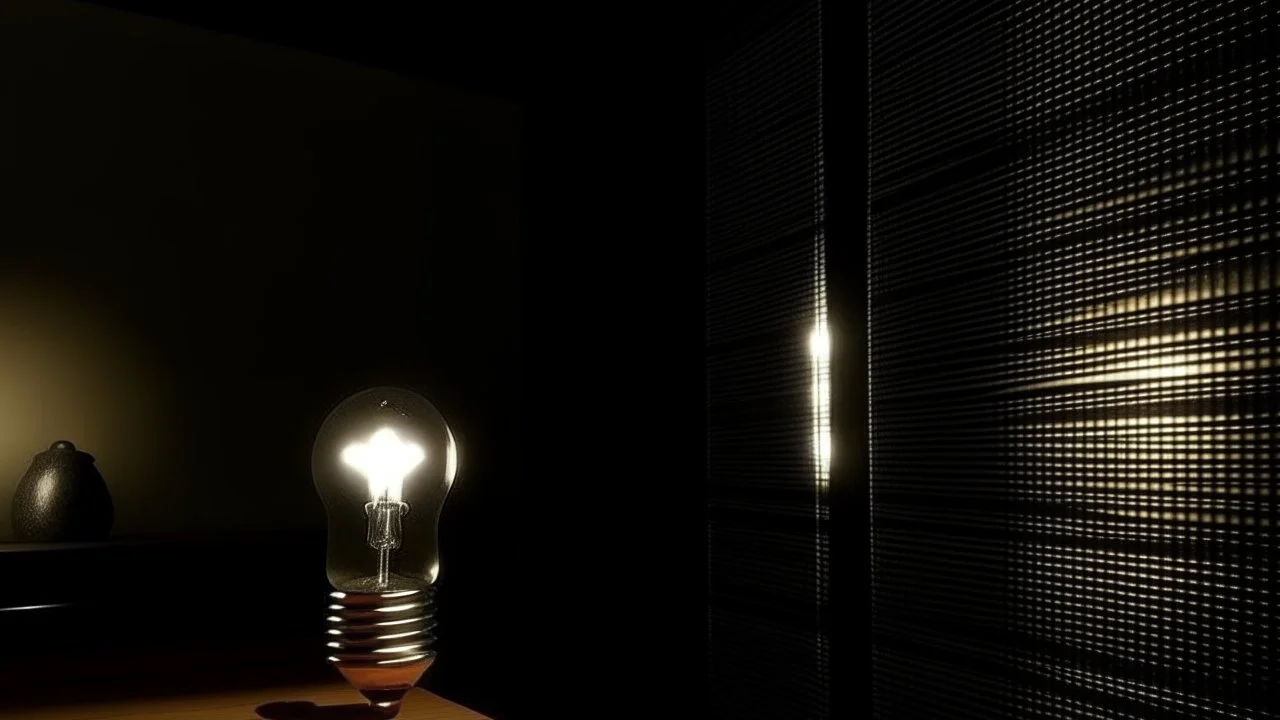 led light bulb photos dark interior realistic