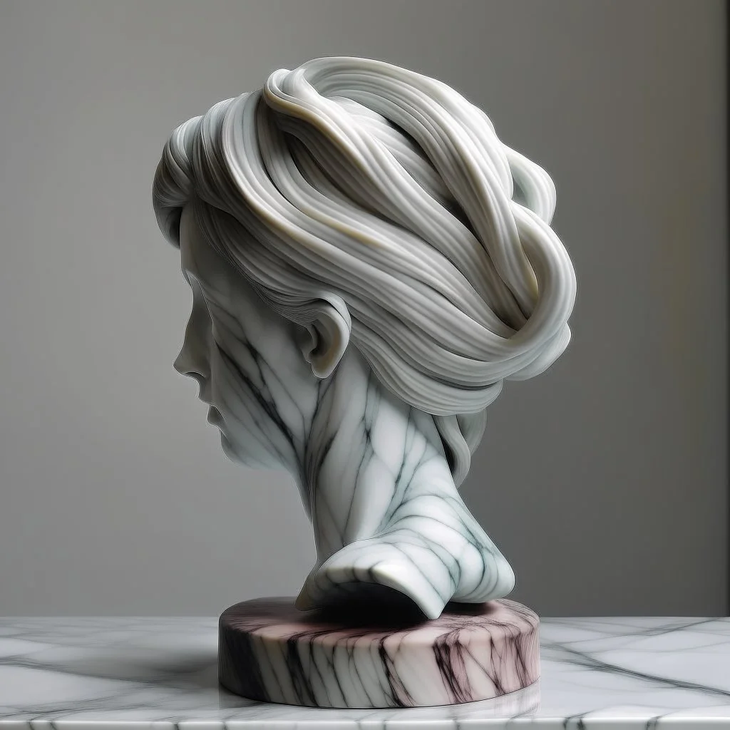 simple marble sculpted hair