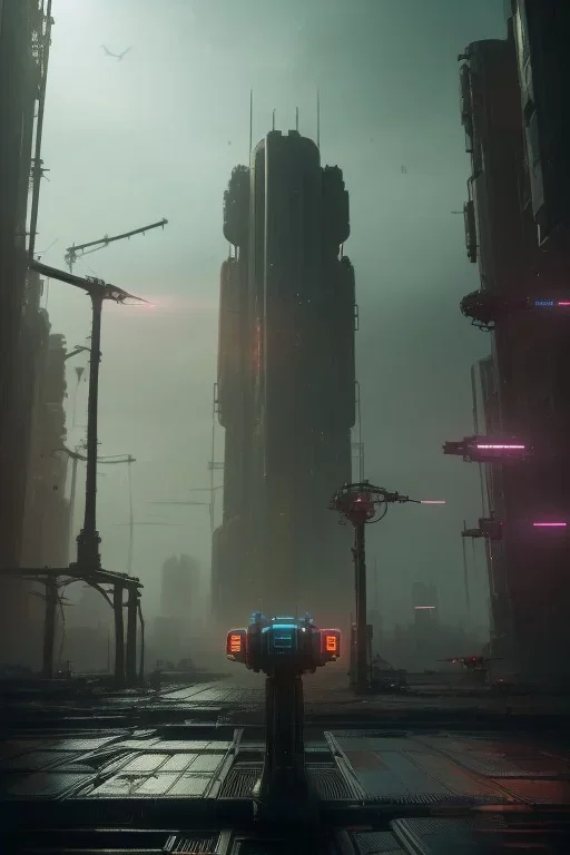 Beautiful portrait of black post-apocalypse robots in a cyberpunk city, sci-fi fantasy style, 8k,dark