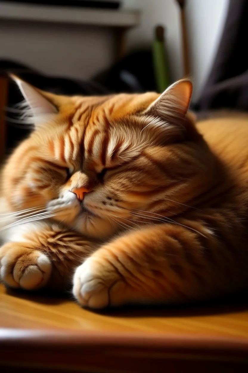 Fat cat sleep