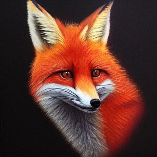 fire fox, highly detailed, semi realistic